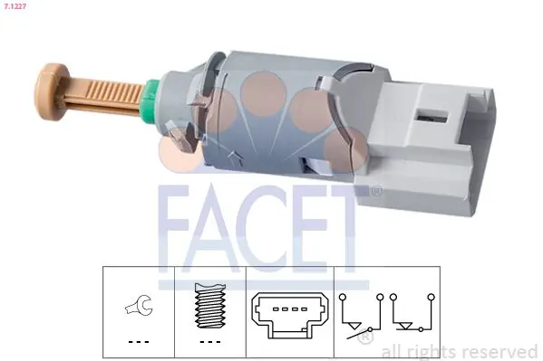 Comutator lumini frana FACET Made in Italy - OE Equivalent 7.1227