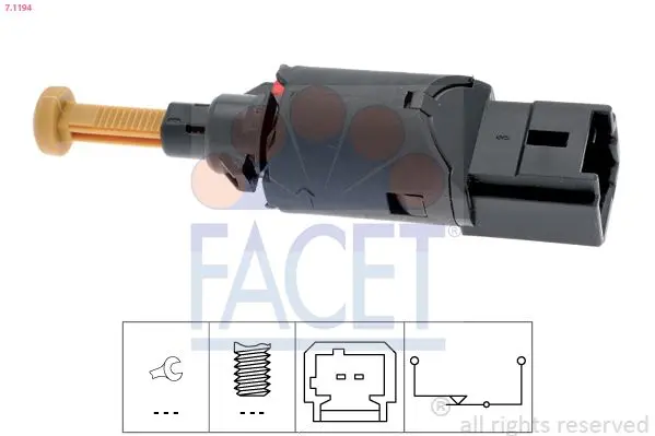 Comutator lumini frana FACET Made in Italy - OE Equivalent 7.1194