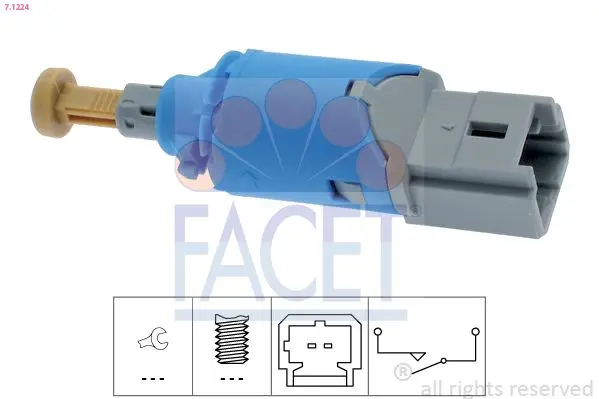 Comutator lumini frana FACET Made in Italy - OE Equivalent 7.1224