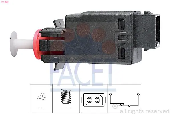 Comutator lumini frana FACET Made in Italy - OE Equivalent 7.1058