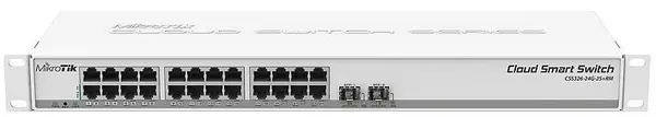 Comutator Mikrotik - CSS326-24G-2S+RM, 24 porturi, alb