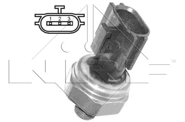 Comutator presiune aer conditionat NISSAN 350 Z, JUKE, MICRA C+C III, MICRA III, MURANO I, NOTE, NP300 NAVARA, PATHFINDER III, PRIMERA, PULSAR, QASHQAI I, TIIDA, X-TRAIL 1.0-4.0 dupa 2001