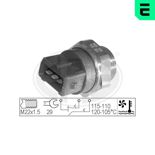Comutator temperatura, ventilator radiator ERA 330227