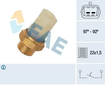 Comutator temperatura, ventilator radiator FAE 37710