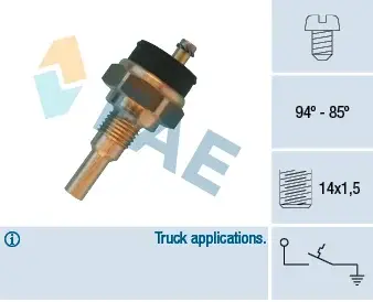 Comutator temperatura ventilator radiator potrivit MERCEDES CABRIOLET (W111, W112), S (W108, W109) 2.5 2.7 3.5 01.66-08.72 potrivit MERCEDES