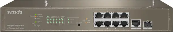 Comutator Tenda - TEG5310P-8-150W, 10 porturi, gri