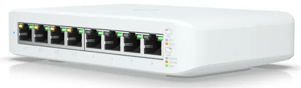 Comutator Ubiquiti - USW Lite 8 POE, 8 porturi, alb