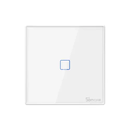 Comutator Wi-Fi Sonoff T2EU1C-RF cu 1 canal, 433 MHz, Semnal RF, Alb