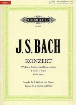 Concerto For 2 Violins In D Min Bwv1043/JOHANN SEBASTI BACH