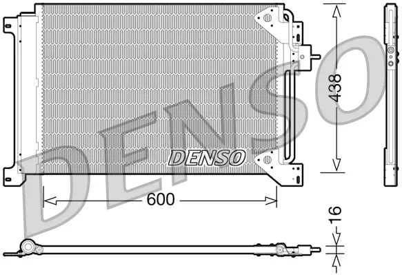 Condensator A C 600x438x16 potrivit IVECO STRALIS I, TRAKKER I 02.02-