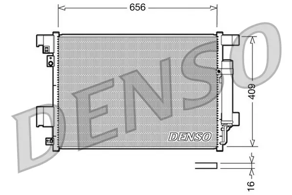 Condensator climatizare (cu uscator) potrivit CITROEN C4 AIRCROSS, C-CROSSER, C-CROSSER ENTERPRISE; MITSUBISHI ASX, LANCER VIII, OUTLANDER II; PEUGEOT 4007, 4008 1.5-3.0 11.06-