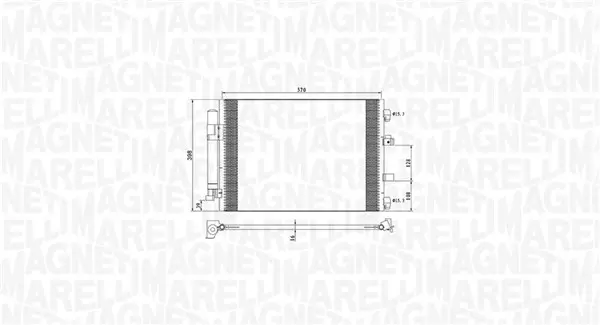 Condensator climatizare (cu uscator) potrivit FORD C-MAX II, FOCUS III, GRAND C-MAX 1.0 1.6D 07.10-02.20