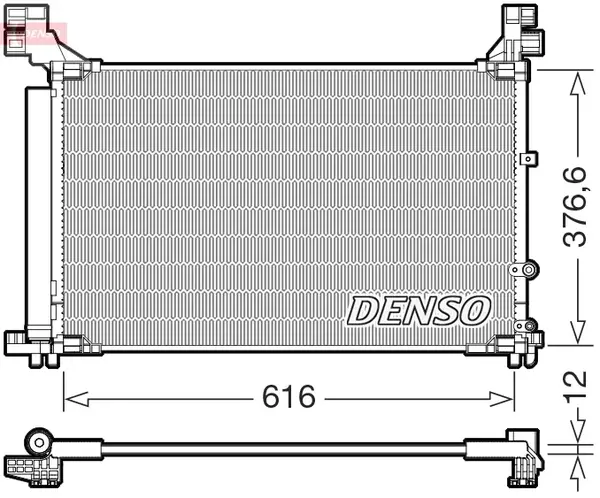 Condensator climatizare (cu uscator) potrivit LEXUS GS, RC 2.0 08.15-