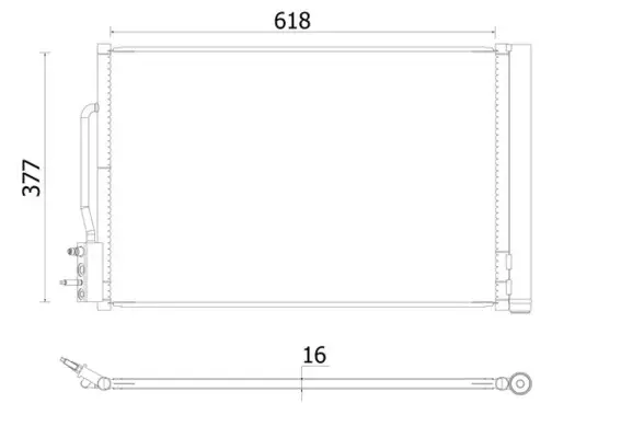 Condensator climatizare (cu uscator) potrivit OPEL INSIGNIA B, INSIGNIA B COUNTRY, INSIGNIA B GRAND SPORT 1.5-2.0D 03.17-