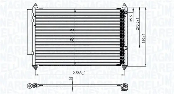 Condensator climatizare (cu uscator) potrivit TOYOTA YARIS, YARIS HATCHBACK 1.5H 03.12-06.20