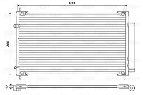 Condensator climatizare (cu uscator) potrivit TOYOTA YARIS, YARIS HATCHBACK 1.5H 03.12-06.20