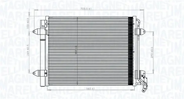 Condensator climatizare (cu uscator) potrivit VW TIGUAN 1.4 2.0 2.0D 09.07-07.18