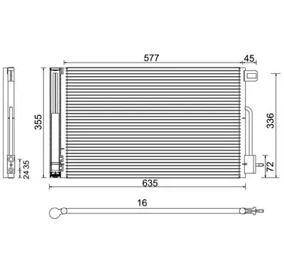 Condensator, climatizare E-KRAFT 1924005019