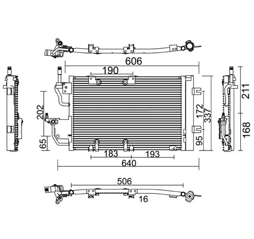 Condensator, climatizare E-KRAFT 1924005332