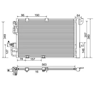 Condensator, climatizare E-KRAFT 1924005335