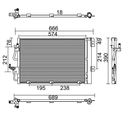 Condensator, climatizare E-KRAFT 1924005336