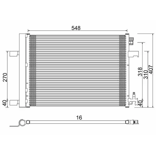 Condensator, climatizare E-KRAFT 1924005337