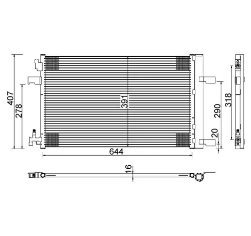 Condensator, climatizare E-KRAFT 1924005338