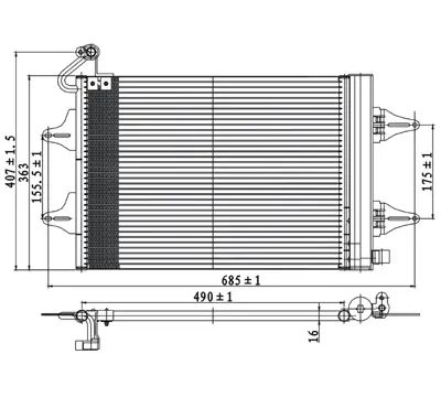 Condensator, climatizare E-KRAFT 1924005449