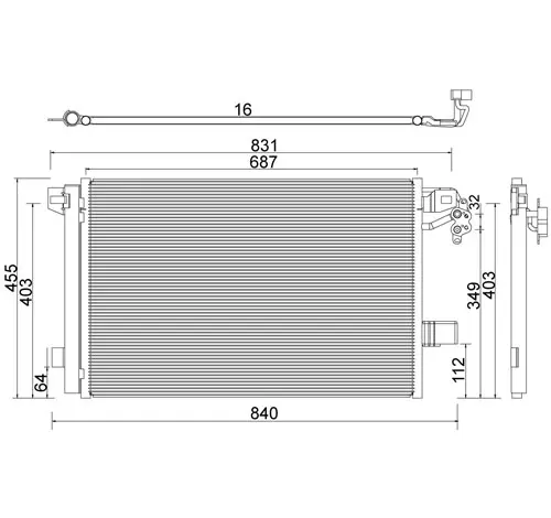Condensator, climatizare E-KRAFT 1924005450