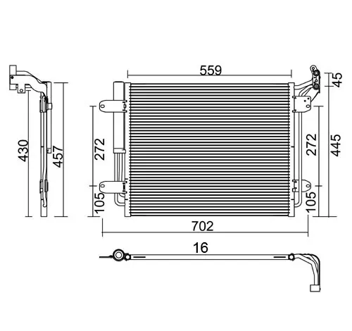 Condensator, climatizare E-KRAFT 1924005469
