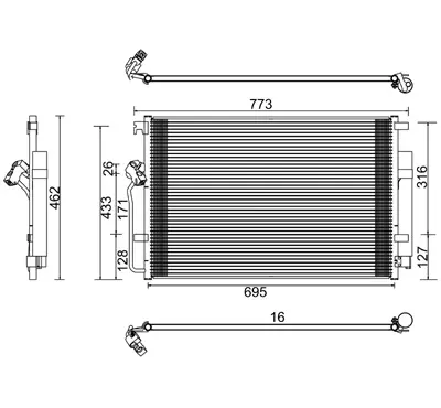 Condensator, climatizare E-KRAFT 1924005475