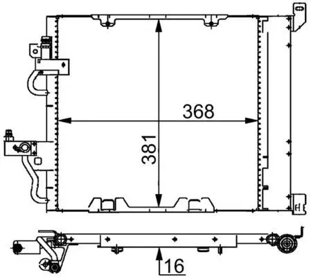Condensator, climatizare MAHLE BEHR AC 376 000S
