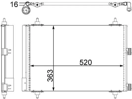 Condensator, climatizare MAHLE BEHR AC 447 000S
