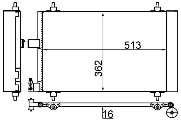 Condensator, climatizare MAHLE BEHR AC 585 001S