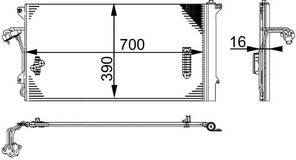 Condensator, climatizare MAHLE BEHR AC 659 000S