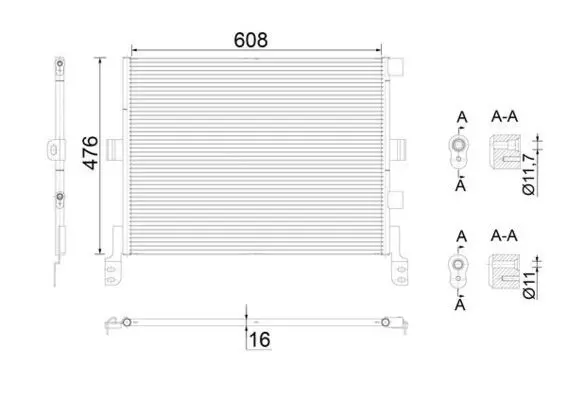 Condensator, climatizare MAHLE BEHR AC 673 000S