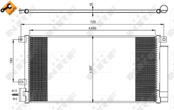 Condensator, climatizare NRF 350067