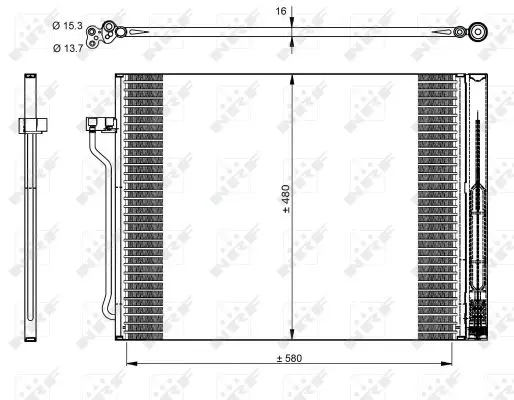 Condensator, climatizare NRF 350325