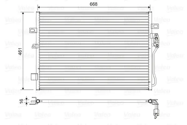 Condensator climatizare potrivit DODGE JOURNEY; FIAT FREEMONT 2.0D-3.6ALK 06.08-