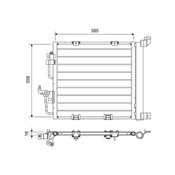 Condensator, climatizare VALEO 812747