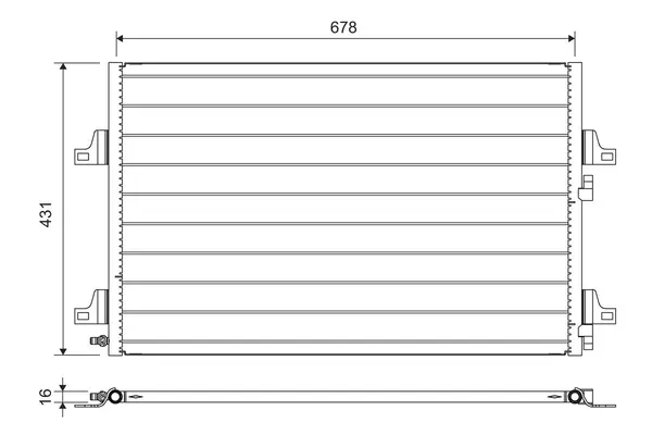 Condensator, climatizare VALEO 814007