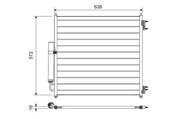 Condensator, climatizare VALEO 814053