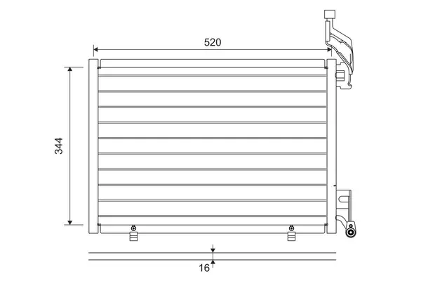 Condensator, climatizare VALEO 814075