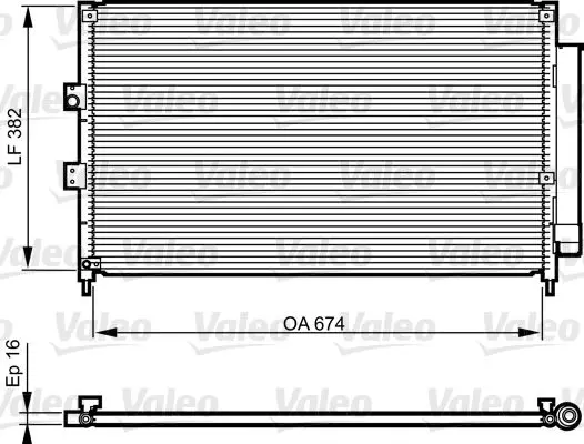 Condensator, climatizare VALEO 814217