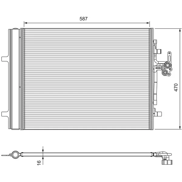 Condensator, climatizare VALEO 814318