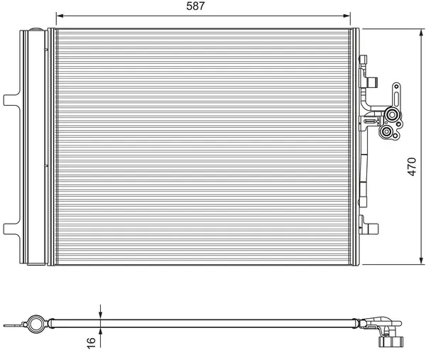 Condensator, climatizare VALEO 814318