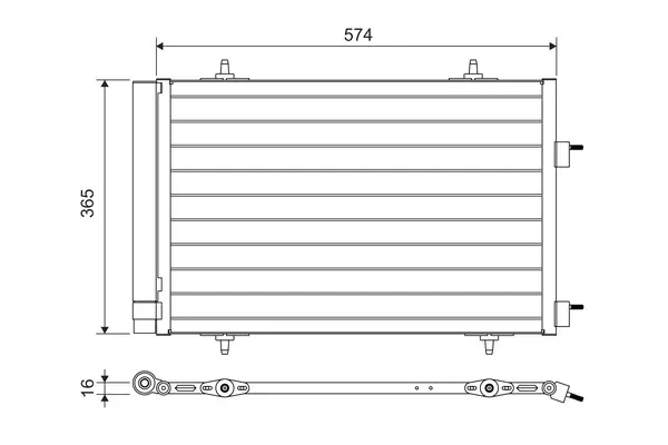 Condensator, climatizare VALEO 814365
