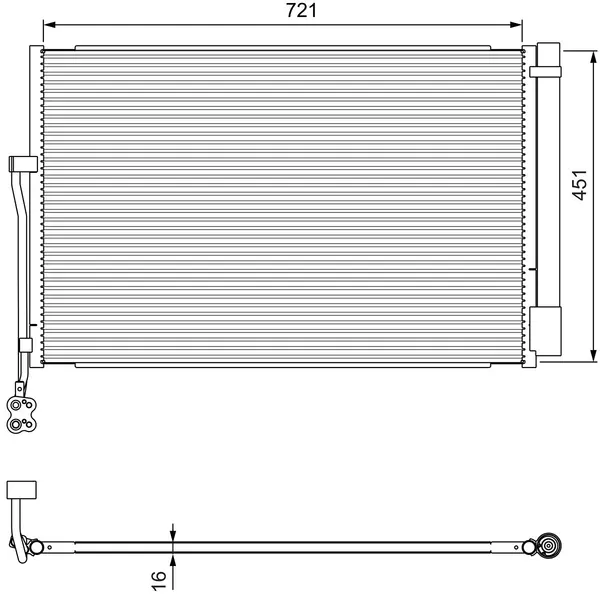 Condensator, climatizare VALEO 814379
