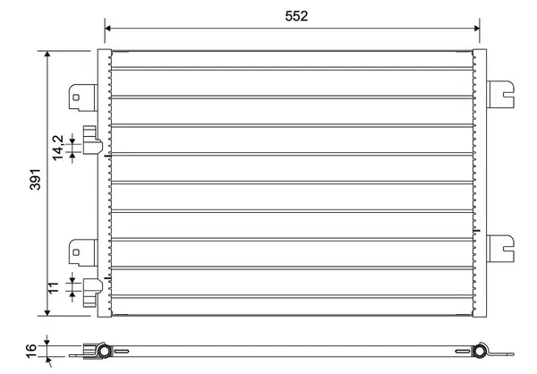 Condensator, climatizare VALEO 817701