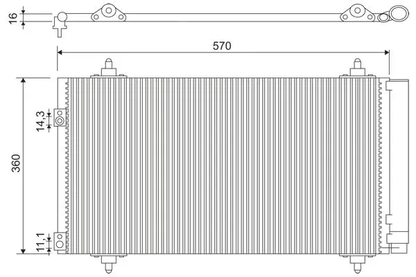 Condensator, climatizare VALEO 818171